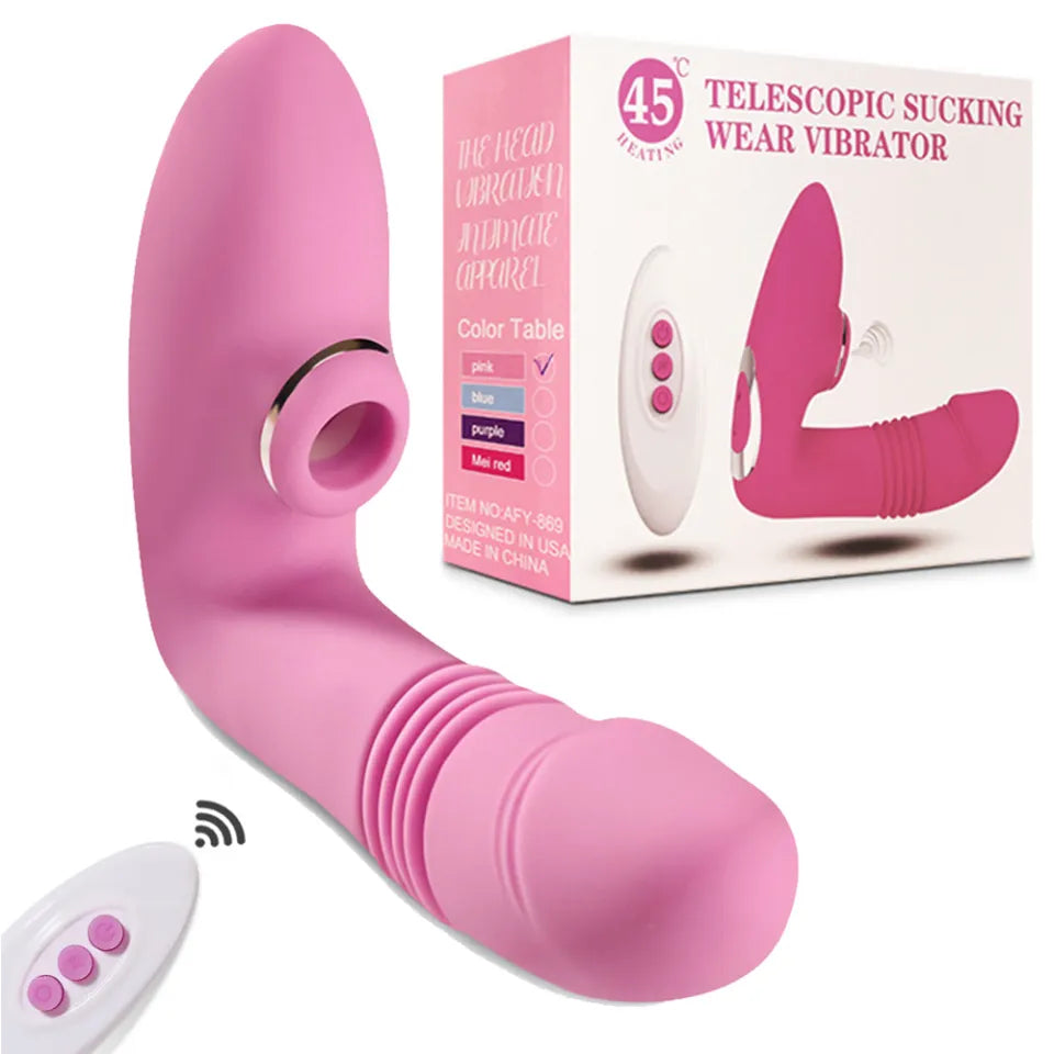 Telescopic sucking wear vibrator