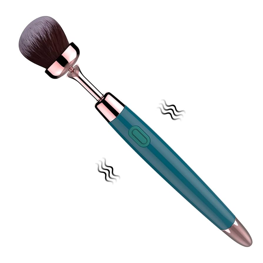 Cosmetic pen brush vibrator
