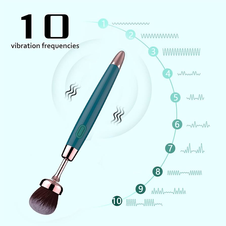 Cosmetic pen brush vibrator