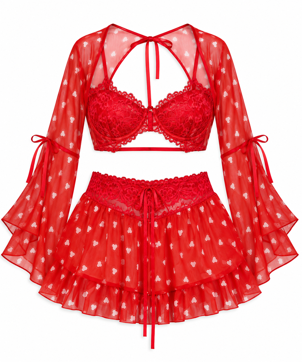 Sweetheart ruffle set