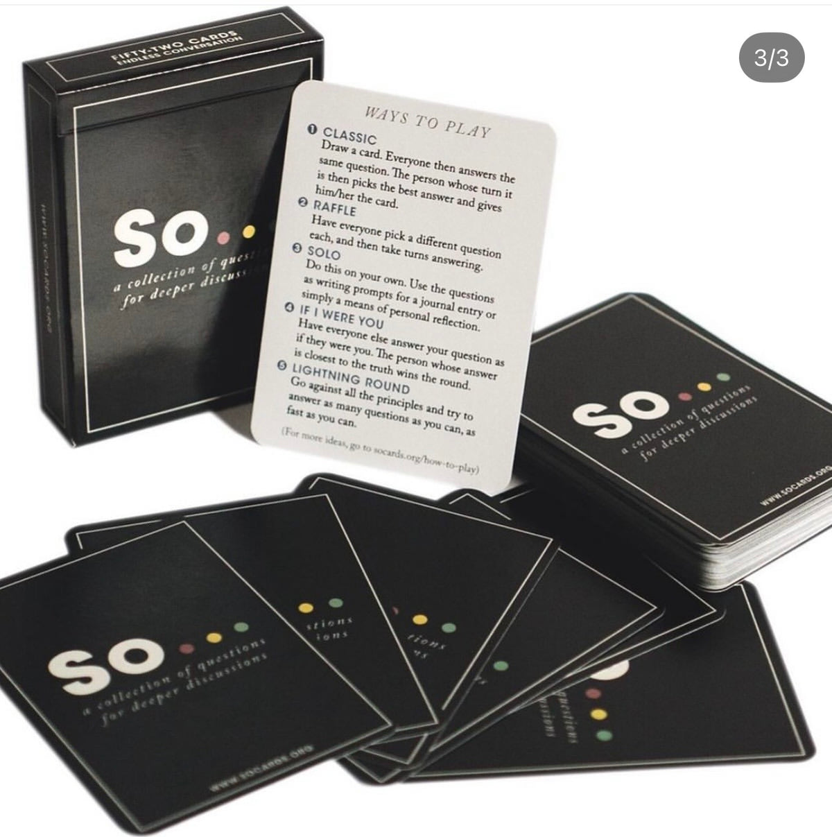 So conversation card game