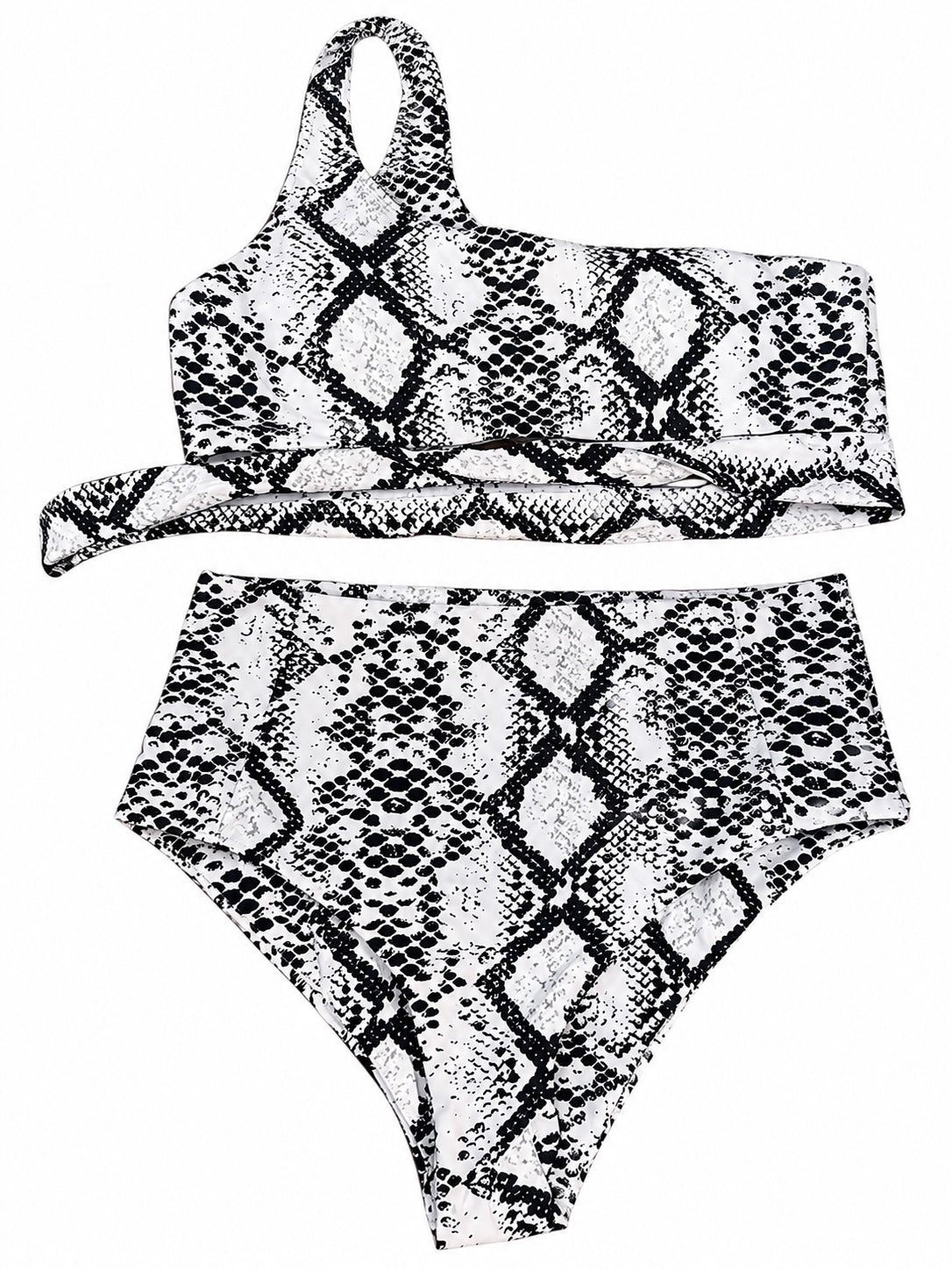 Monochrome snake print bikini
