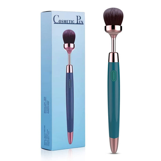 Cosmetic pen brush vibrator