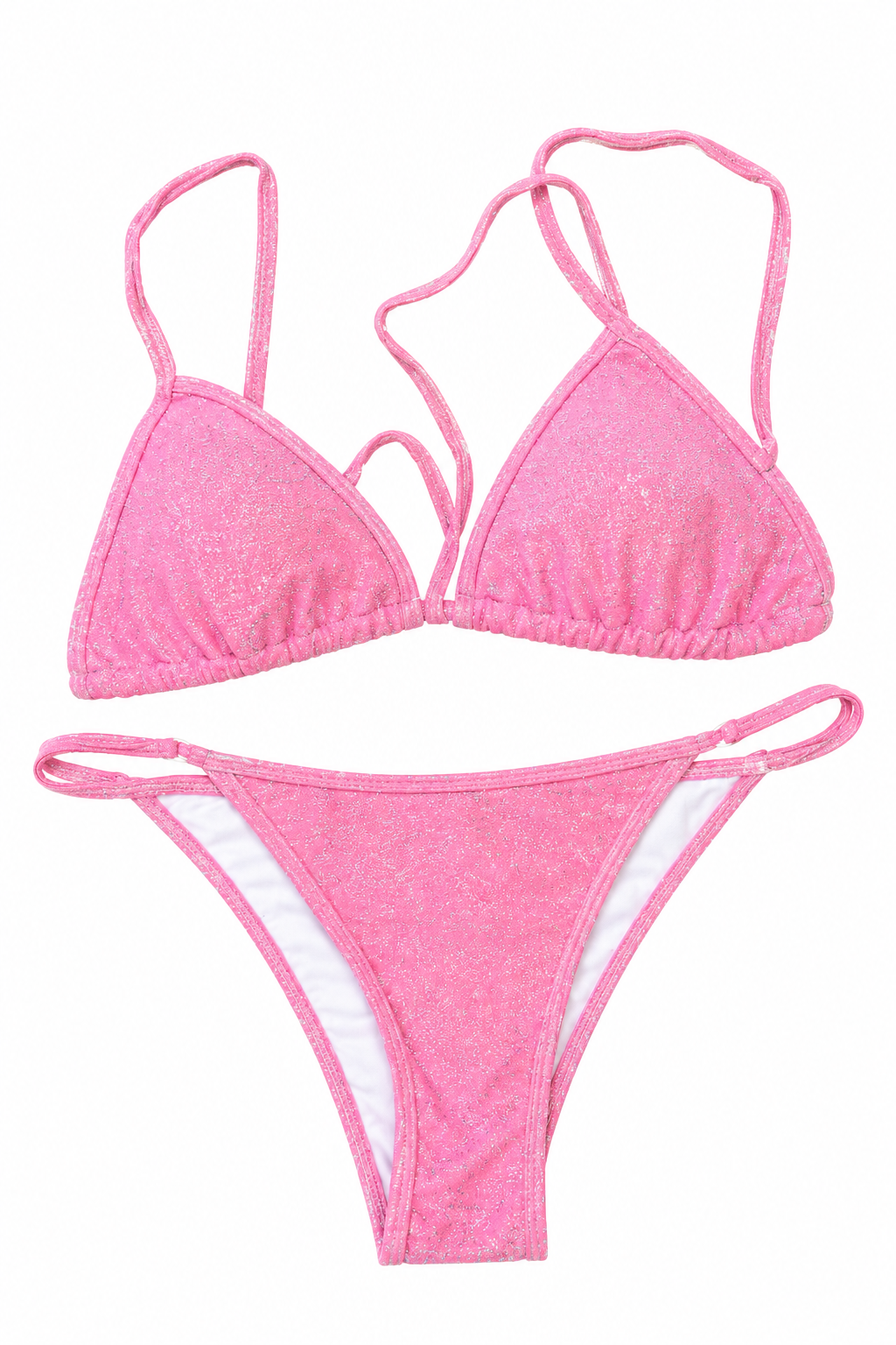 Bubblegum pink glitter bikini