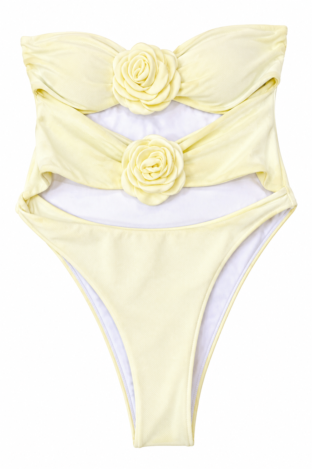 Buttercup rose cutout bikini