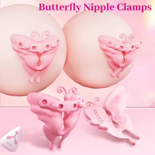 Butterfly love nipple vibrators