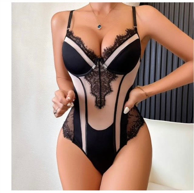 Midnight muse lace bodysuit