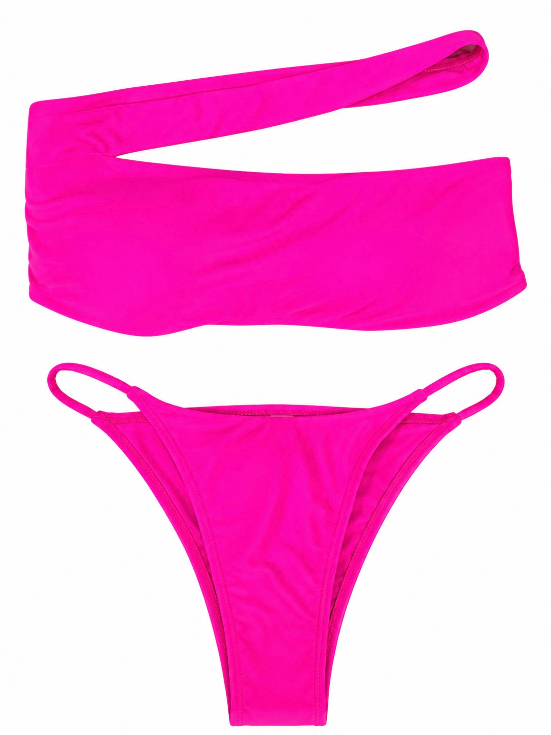 Hot pink wrap bikini