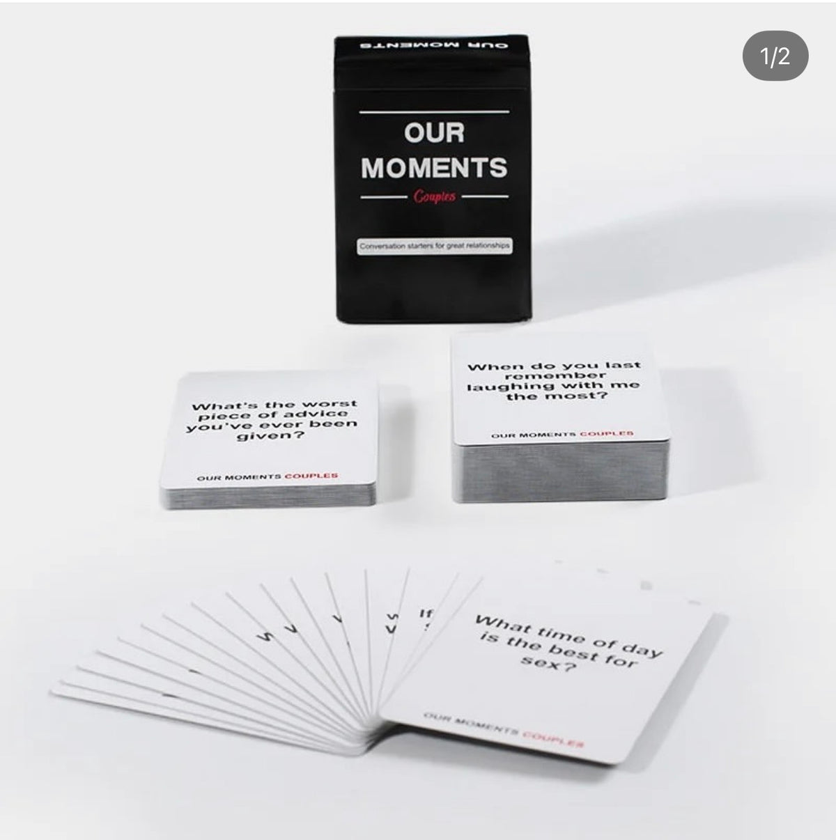 Our moments couple conversation card game