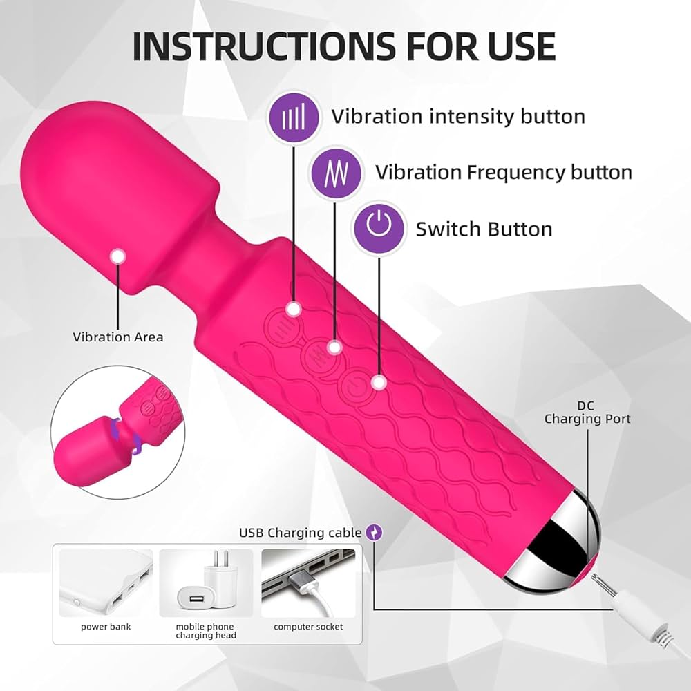 Wand massaging vibrator Hot big