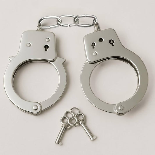 Heavy duty toy metal handcuffs with keys